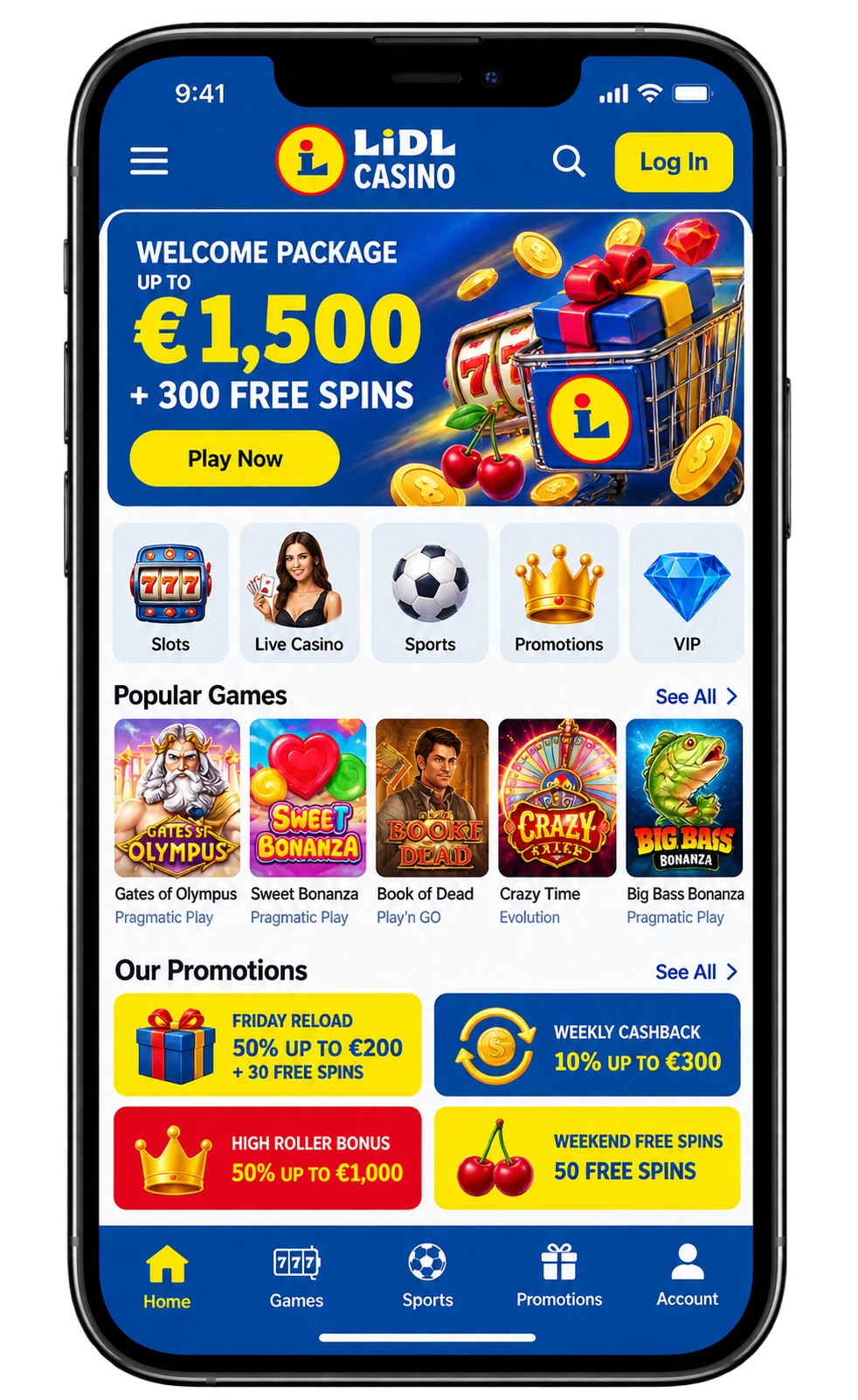 Lidl Casino online - igre na mobilnih napravah